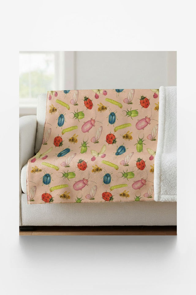 Garden Bug Waltz Sherpa Blanket - London Penny Gift Wrap