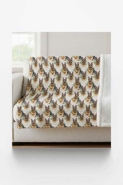 Do You Speak German Shepherd? Sherpa Blanket