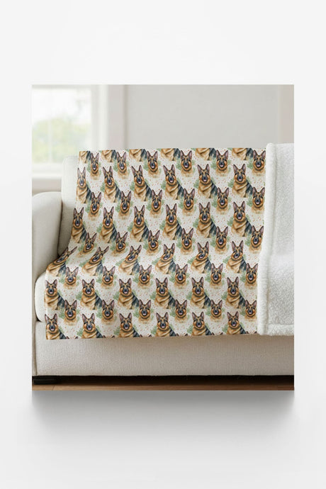 Do You Speak German Shepherd? Sherpa Blanket - London Penny Gift Wrap