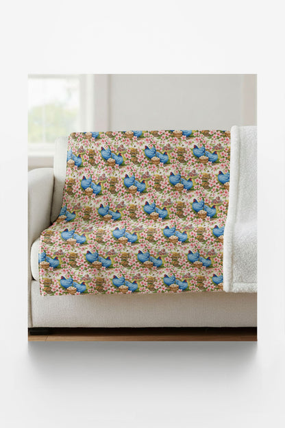 Delaware Flora & Fauna Sherpa Blanket