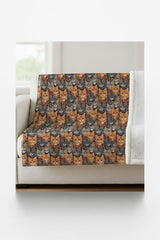 Tiny Tabby Cat Tumbles Sherpa Blanket - London Penny Gift Wrap