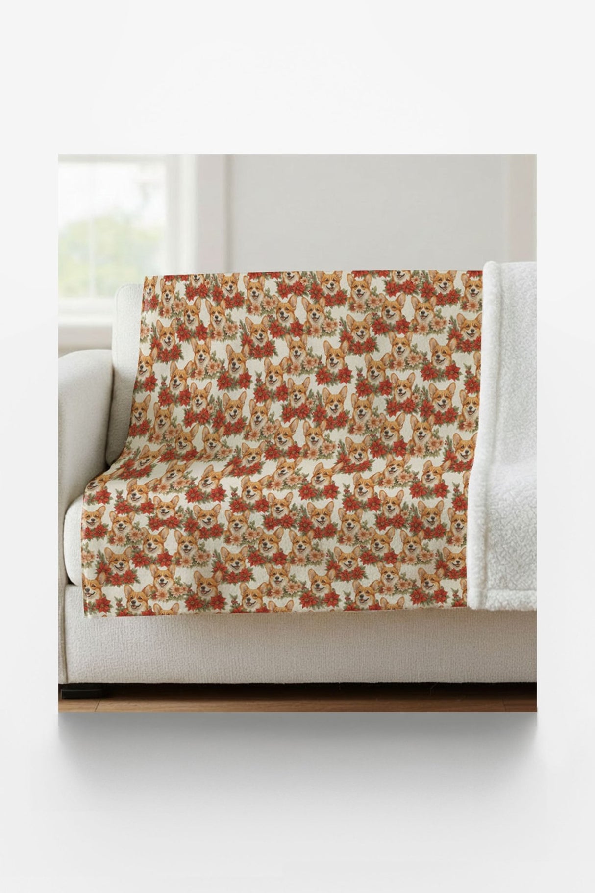 A Very Merry Corgi Christmas Sherpa Blanket - London Penny Gift Wrap