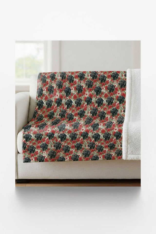 The Mistletoe Watcher Sherpa Blanket - London Penny Gift Wrap