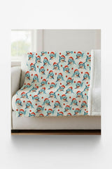 Festive Great Whites Sherpa Blanket - London Penny Gift Wrap