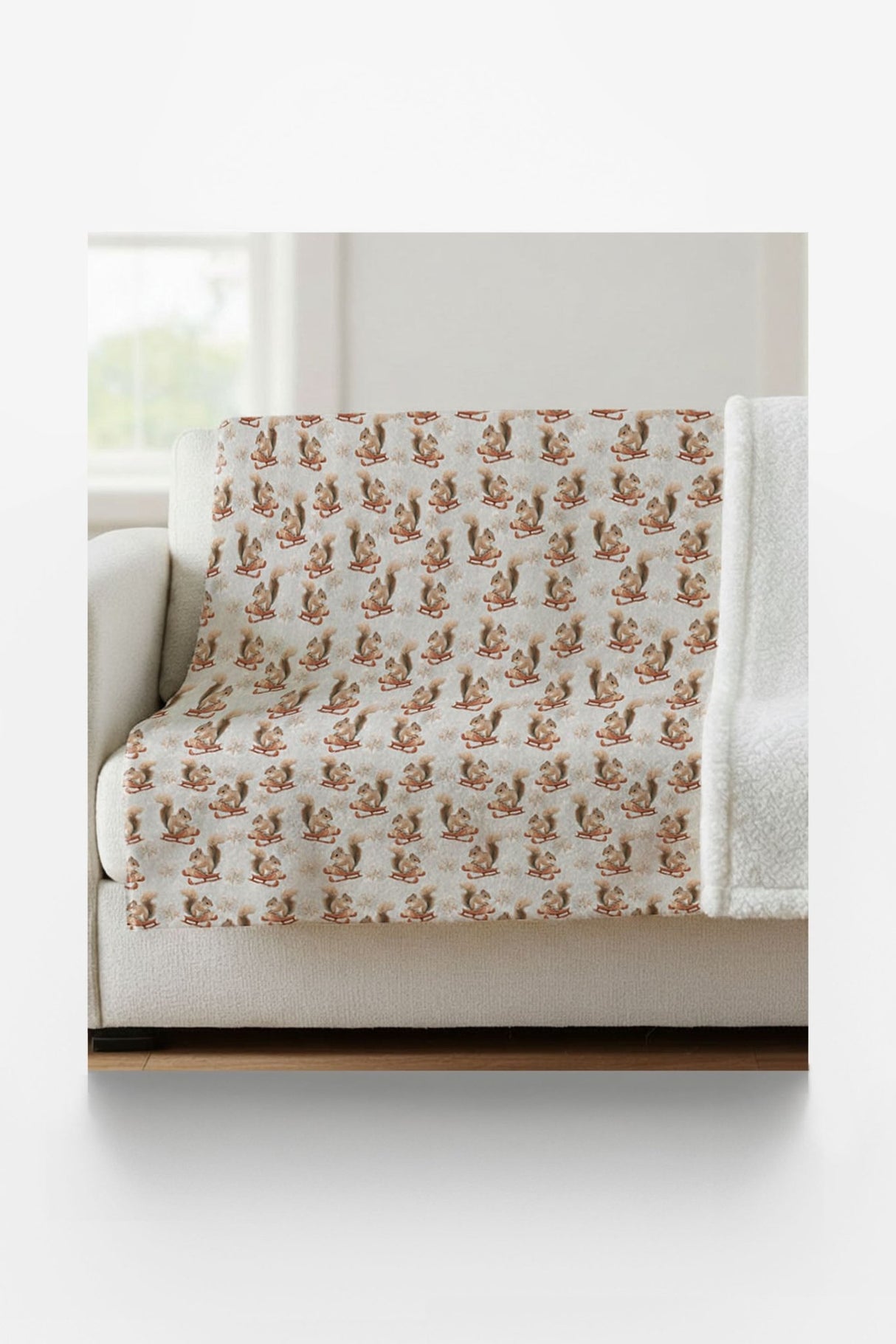 Snowbound Squirrel Sherpa Blanket - London Penny Gift Wrap