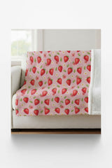 Sweet Strawberries Sherpa Blanket - London Penny Gift Wrap