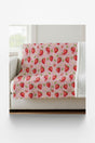 Sweet Strawberries Sherpa Blanket - London Penny Gift Wrap