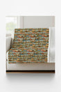 Oklahoma Postcard Memories Sherpa Blanket - London Penny Gift Wrap