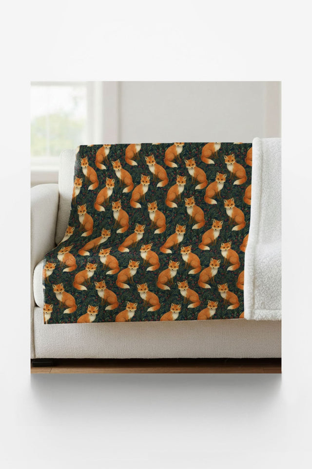 Fox in the Pines Sherpa Blanket - London Penny Gift Wrap