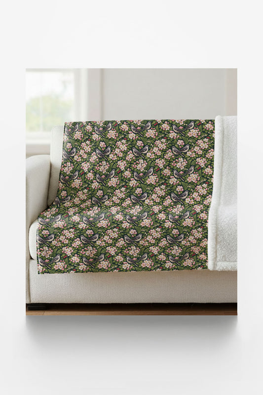 Arkansas Flora & Fauna Sherpa Blanket