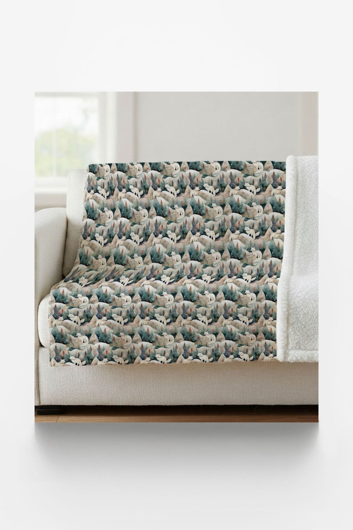 Northlight Fox Sherpa Blanket - London Penny Gift Wrap