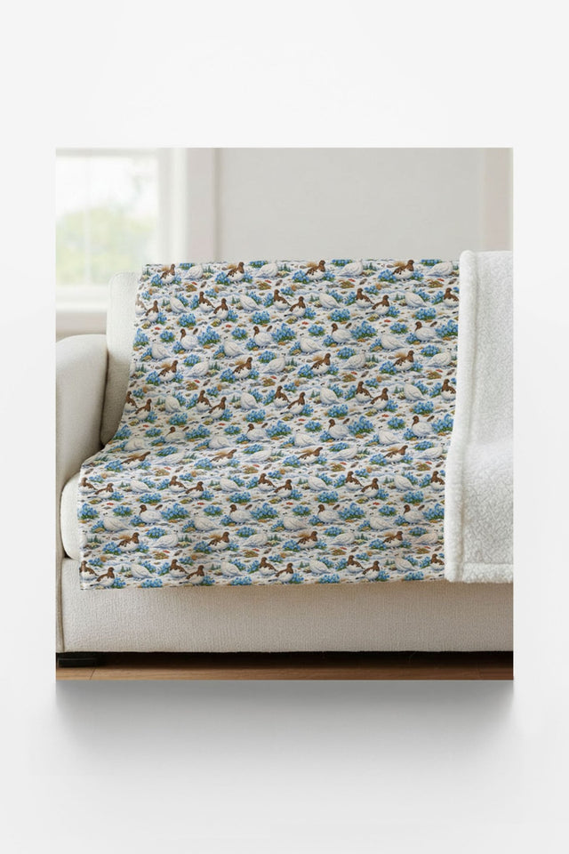 Alaska Flora & Fauna Sherpa Blanket - London Penny Gift Wrap