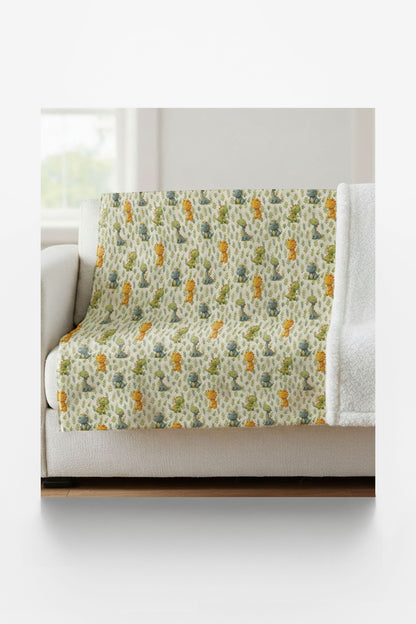 Jurassic Joy Sherpa Blanket