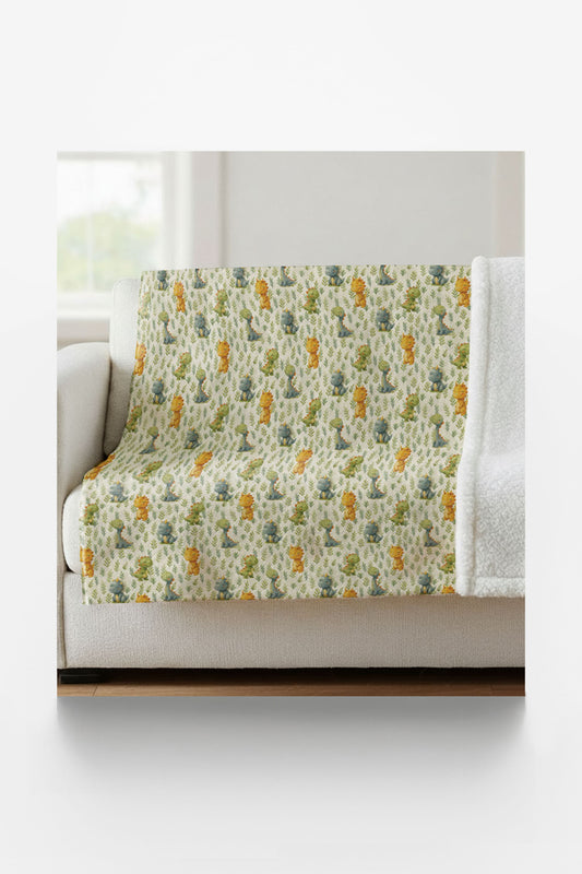 Jurassic Joy Sherpa Blanket