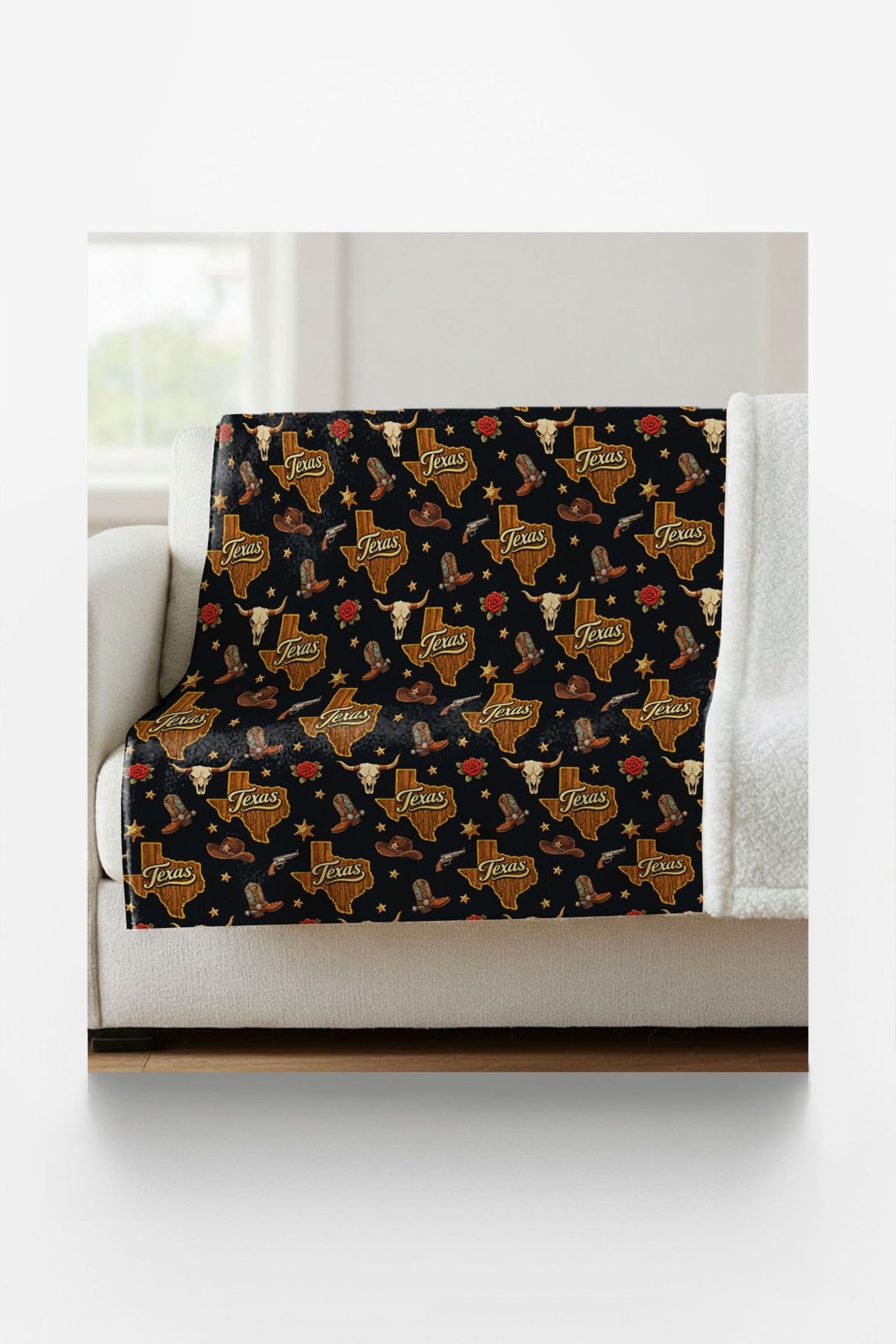 Texas Lone Star Luxe Sherpa Blanket - London Penny Gift Wrap