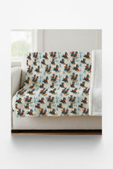 Snowy Trails, Schnauzer Tales Sherpa Blanket - London Penny Gift Wrap