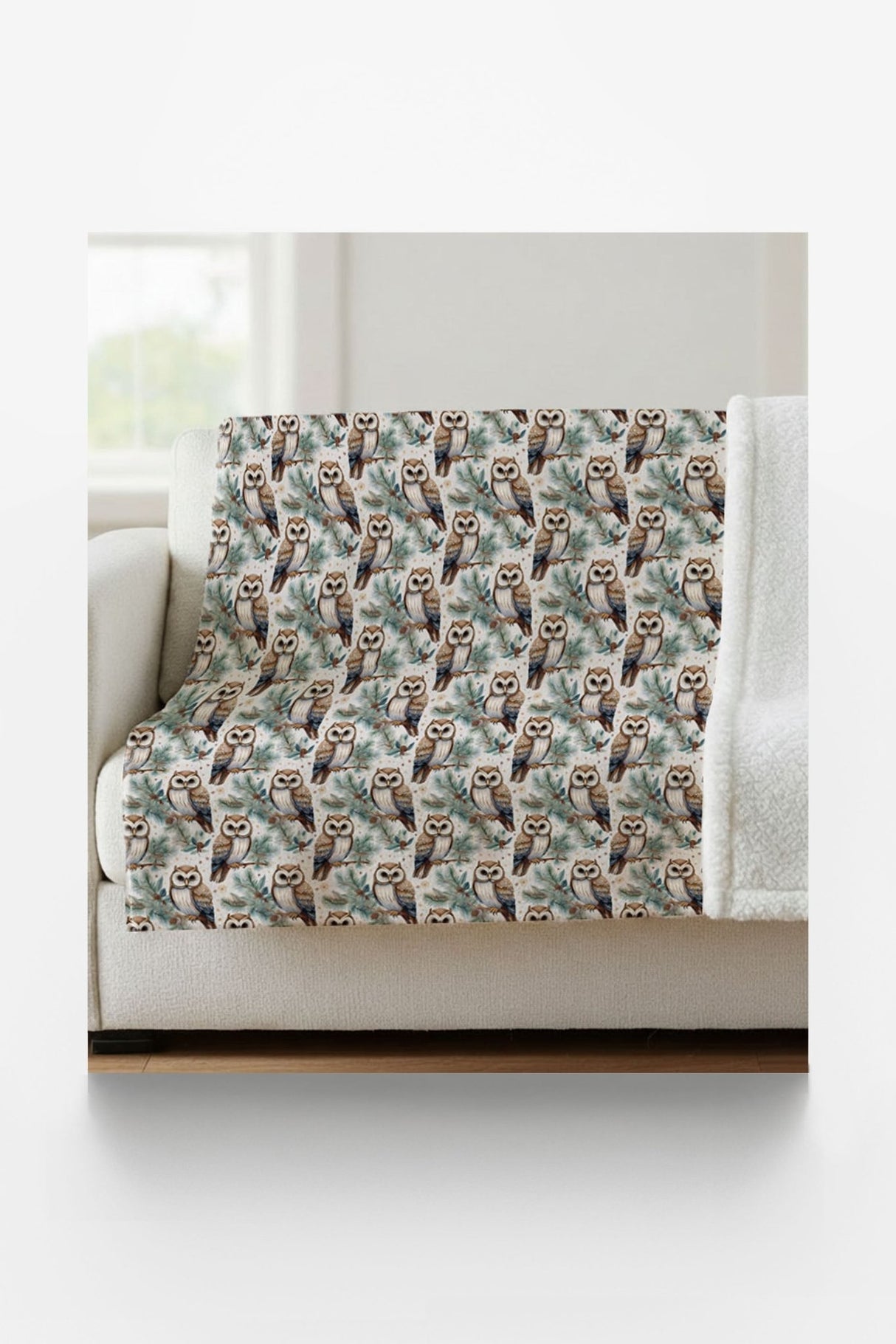 Winter Hoots Sherpa Blanket - London Penny Gift Wrap