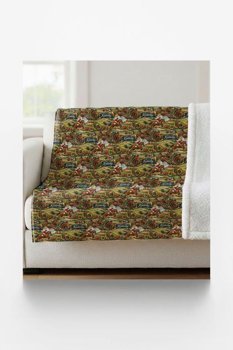 Kentucky Bluegrass Elegance Sherpa Blanket - London Penny Gift Wrap