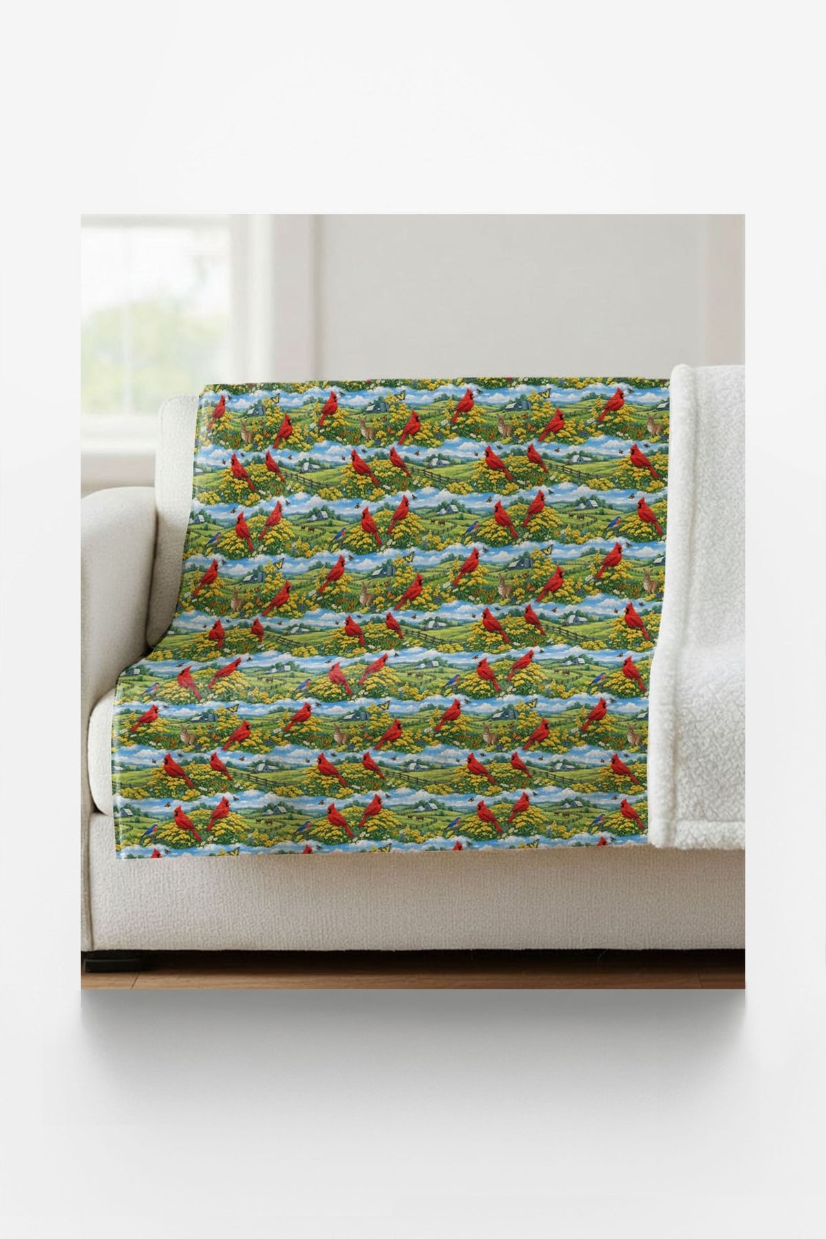 Kentucky Flora & Fauna Sherpa Blanket - London Penny Gift Wrap