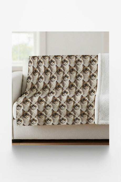 Soft as a Ragdoll Sherpa Blanket - London Penny Gift Wrap
