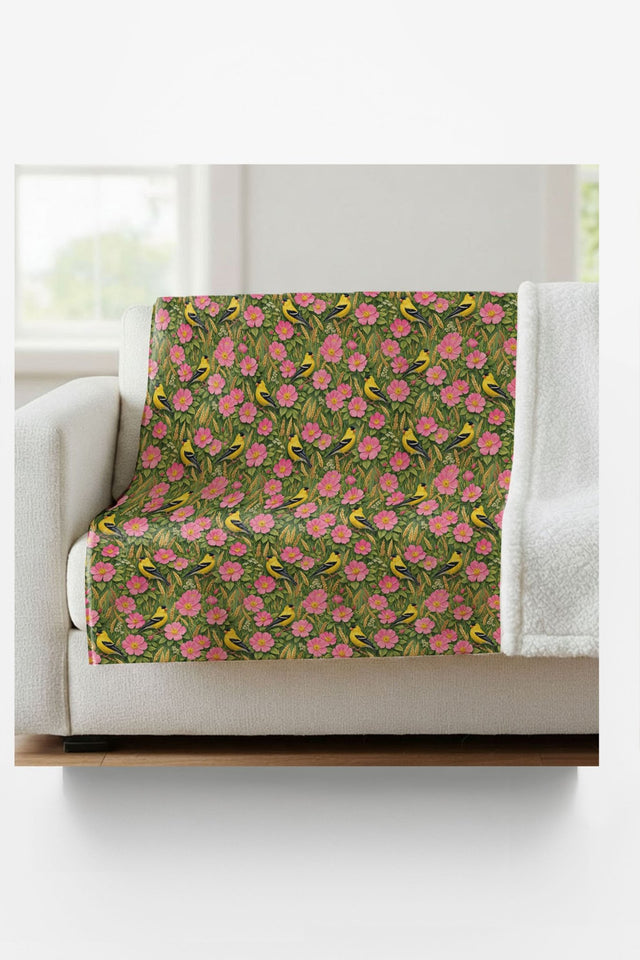 Iowa Flora & Fauna Sherpa Blanket - London Penny Gift Wrap