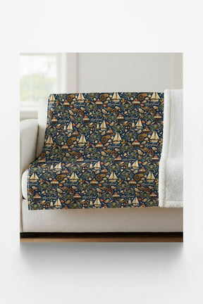 Maryland Chesapeake Classic Sherpa Blanket - London Penny Gift Wrap
