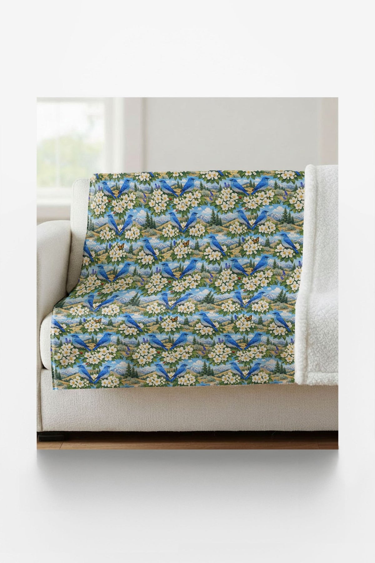 Idaho Flora & Fauna Sherpa Blanket - London Penny Gift Wrap