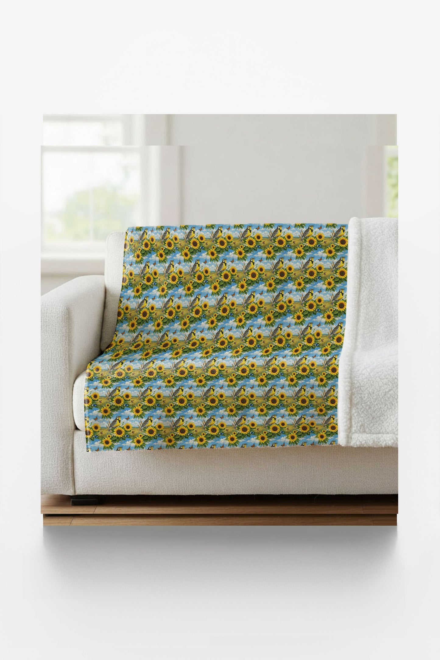 Kansas Flora & Fauna Sherpa Blanket