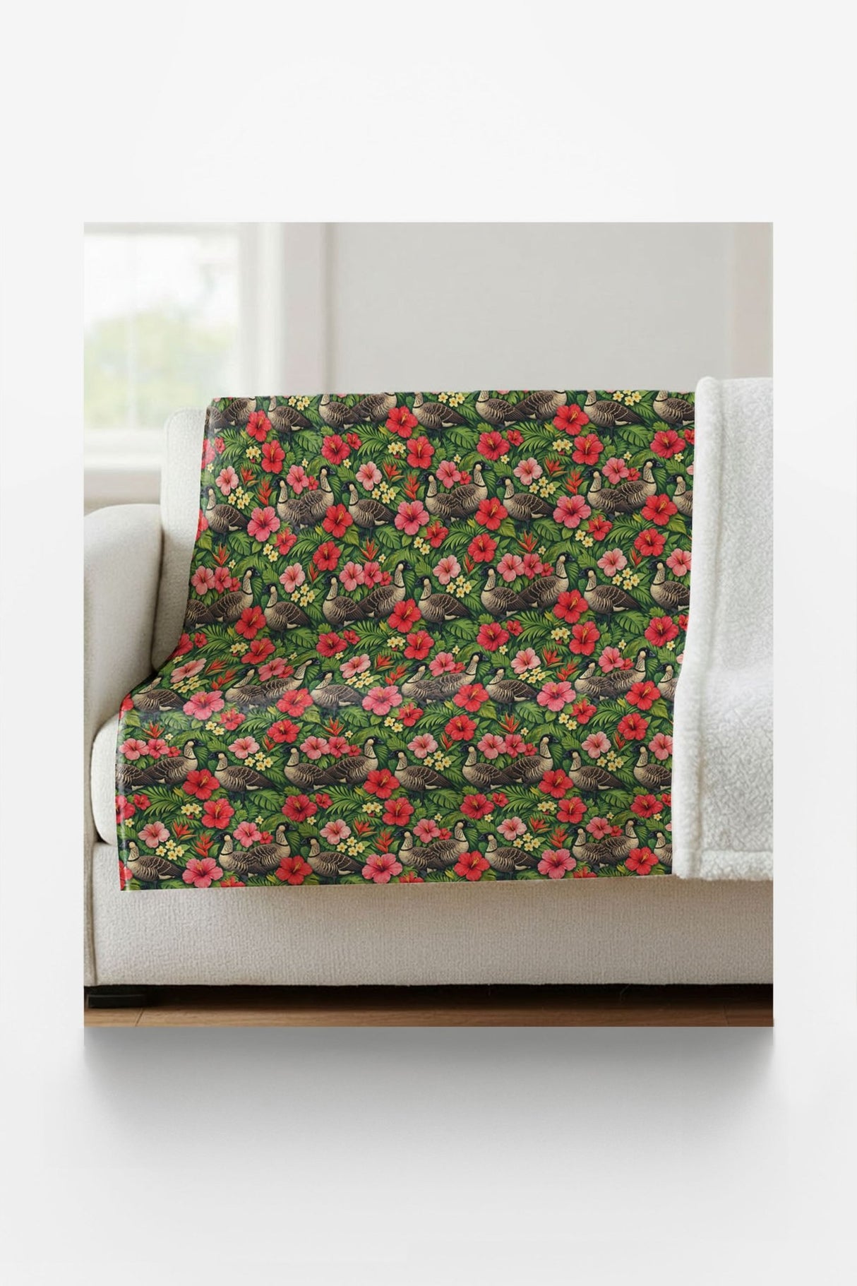 Hawaii Flora & Fauna Sherpa Blanket - London Penny Gift Wrap