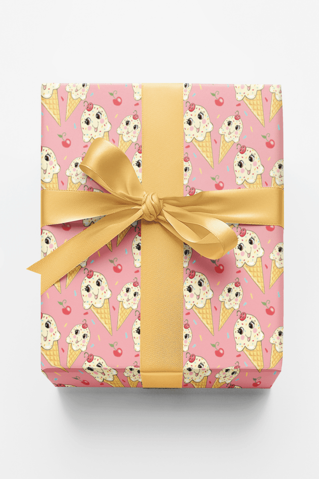 Icecream Luv Wrapping Paper | Michelle Gilsey | Artist Corner - London Penny Gift Wrap