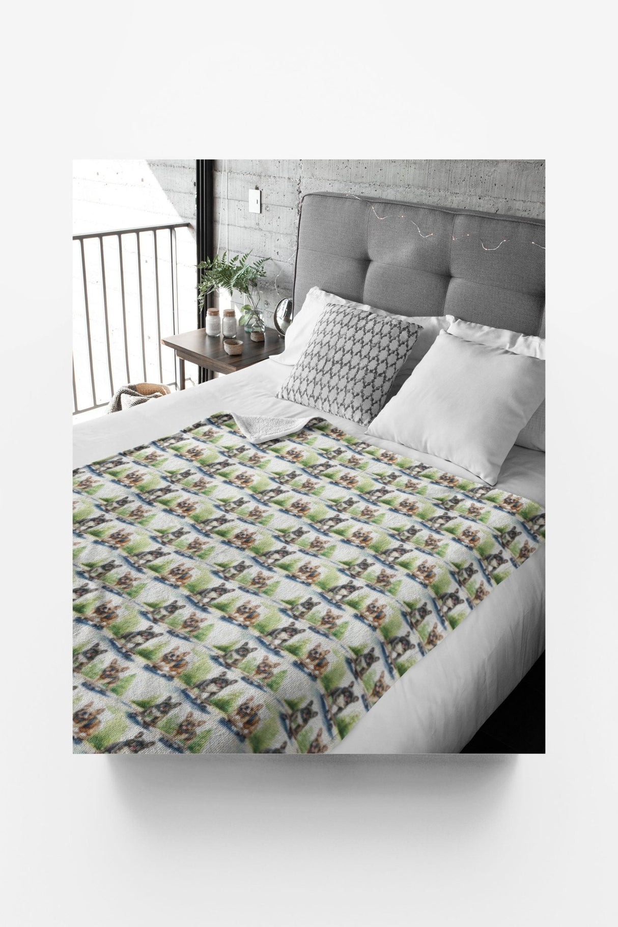 Frenchie Street Skates Sherpa Blanket - London Penny Gift Wrap