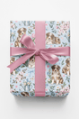 Red merle Aussie Spring Garden Wrapping Paper - London Penny Gift Wrap