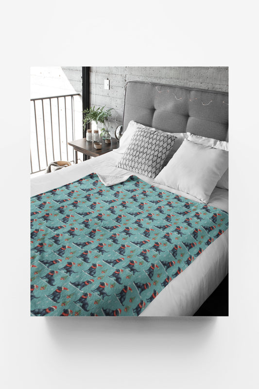 Howliday Retriever Cheer Sherpa Blanket