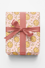 Sunny Sunflower Pink Wrapping Paper | Michelle Gilsey | Artist Corner - London Penny Gift Wrap