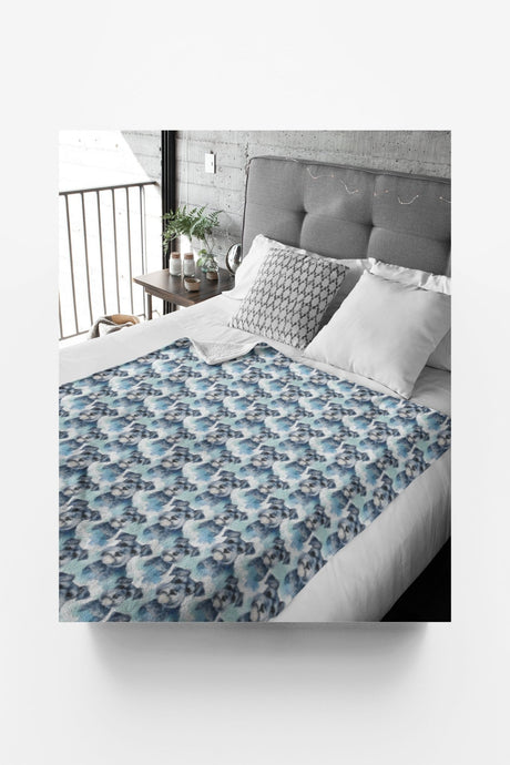 Schnauzer Chic Sherpa Blanket - London Penny Gift Wrap