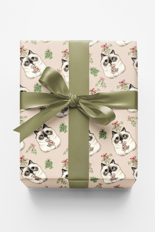 Mistletoe Kisses Wrapping Paper | Michelle Gilsey | Artist Corner - London Penny Gift Wrap