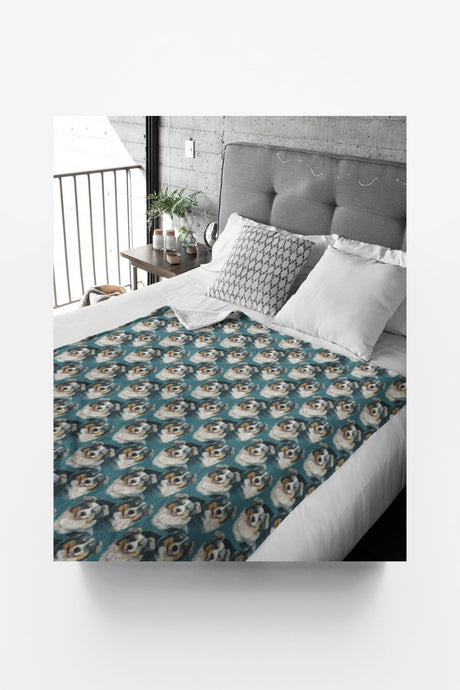 Australian Shepherd Your Heart Sherpa Blanket - London Penny Gift Wrap