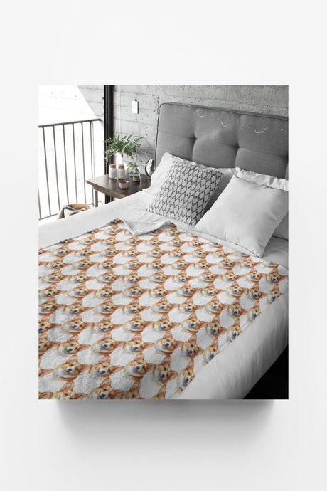 Corgi Wiggle Wrap Sherpa Blanket - London Penny Gift Wrap