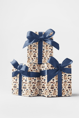 Red merle Aussie Graduation Puppy Wrapping Paper - London Penny Gift Wrap