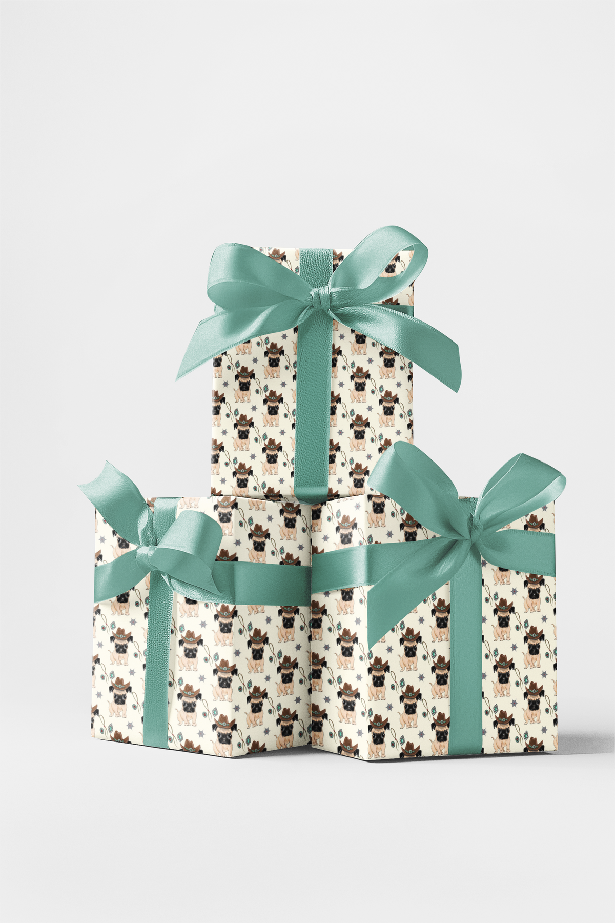 Cowboy Pug Wrapping Paper | Michelle Gilsey | Artist Corner