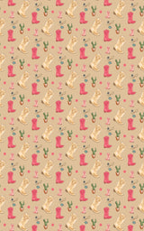 Western Kick Wrapping Paper | Michelle Gilsey | Artist Corner - London Penny Gift Wrap