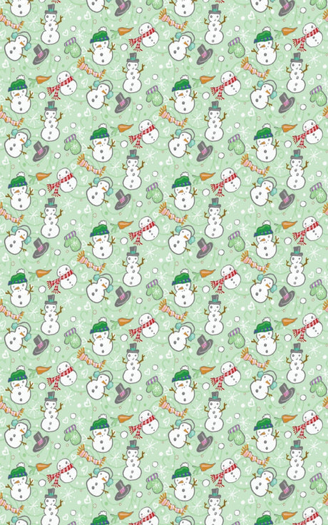Snowmen Plentiful Wrapping Paper | Michelle Gilsey | Artist Corner - London Penny Gift Wrap
