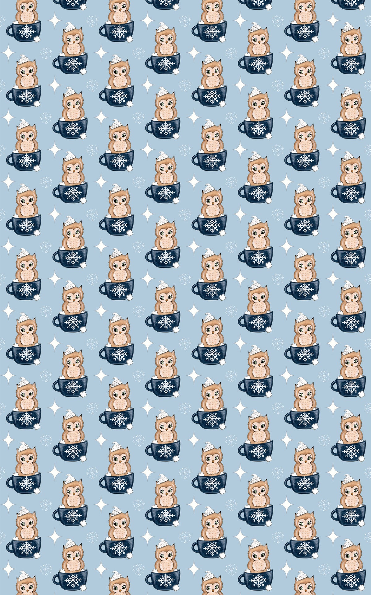 Cocoa Owl Wrapping Paper | Michelle Gilsey | Artist Corner