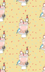 Birthday Birdie Bash Wrapping Paper | Michelle Gilsey | Artist Corner