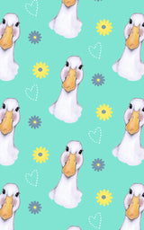 Duck Duck Daisy Wrapping Paper | Michelle Gilsey | Artist Corner