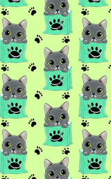 Shopping Kitty Wrapping Paper | Michelle Gilsey | Artist Corner