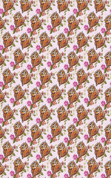 Floral Owl Wrapping Paper | Michelle Gilsey | Artist Corner
