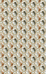 Imperial Borzoi Medallions Wrapping Paper - London Penny Gift Wrap
