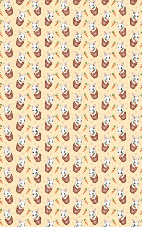 Sweet Garden Bunny Wrapping Paper | Michelle Gilsey | Artist Corner - London Penny Gift Wrap