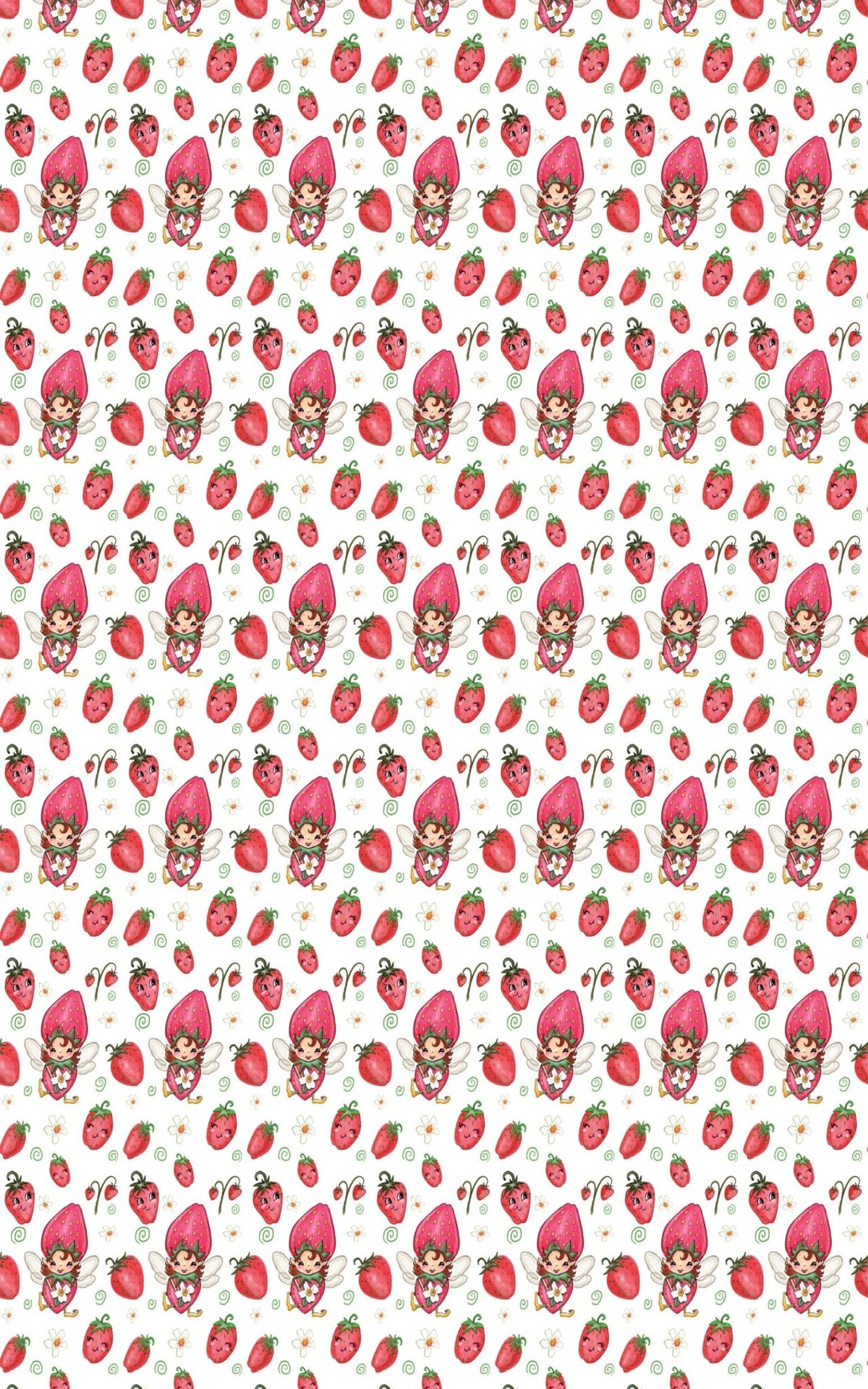 Strawberry Pixie Dust Wrapping Paper | Michelle Gilsey | Artist Corner - London Penny Gift Wrap